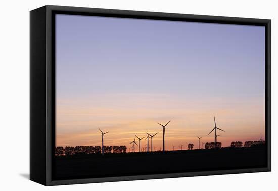 Wind Turbines, Wind Power Station, Renewable Energy, Wind Park, Parish Kronprinzenkoog-Axel Schmies-Framed Premier Image Canvas