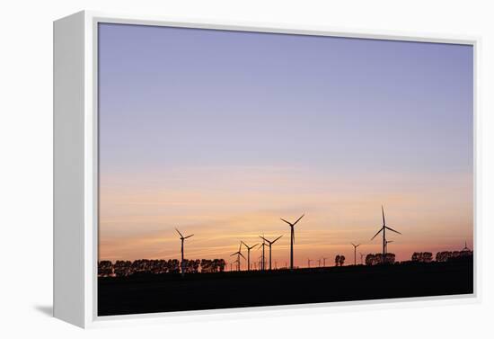 Wind Turbines, Wind Power Station, Renewable Energy, Wind Park, Parish Kronprinzenkoog-Axel Schmies-Framed Premier Image Canvas