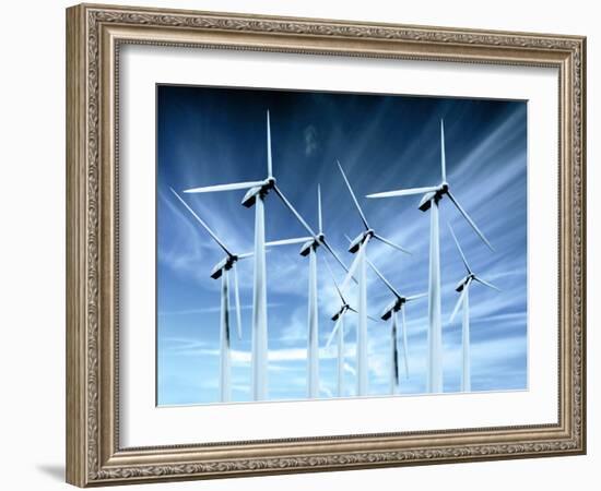 Wind Turbines-Victor Habbick-Framed Photographic Print
