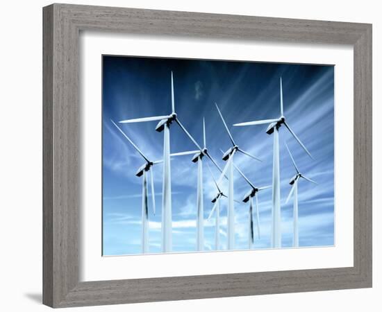 Wind Turbines-Victor Habbick-Framed Photographic Print