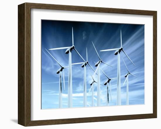 Wind Turbines-Victor Habbick-Framed Photographic Print