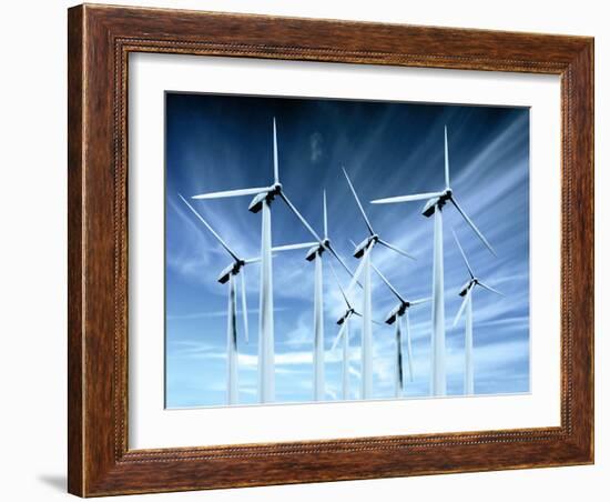 Wind Turbines-Victor Habbick-Framed Photographic Print