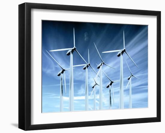 Wind Turbines-Victor Habbick-Framed Photographic Print