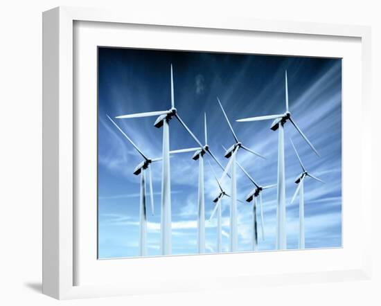 Wind Turbines-Victor Habbick-Framed Photographic Print