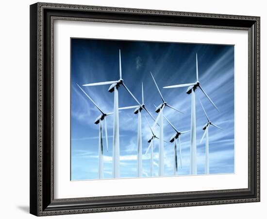 Wind Turbines-Victor Habbick-Framed Photographic Print