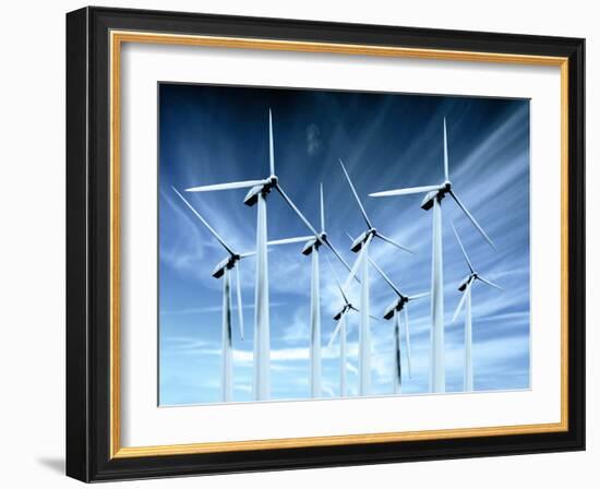 Wind Turbines-Victor Habbick-Framed Photographic Print