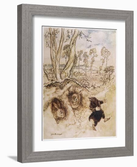 Wind Willows, Onion Sauce-Arthur Rackham-Framed Art Print