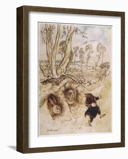 Wind Willows, Onion Sauce-Arthur Rackham-Framed Art Print
