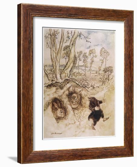 Wind Willows, Onion Sauce-Arthur Rackham-Framed Art Print