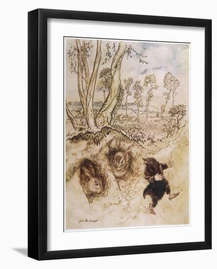 Wind Willows, Onion Sauce-Arthur Rackham-Framed Art Print