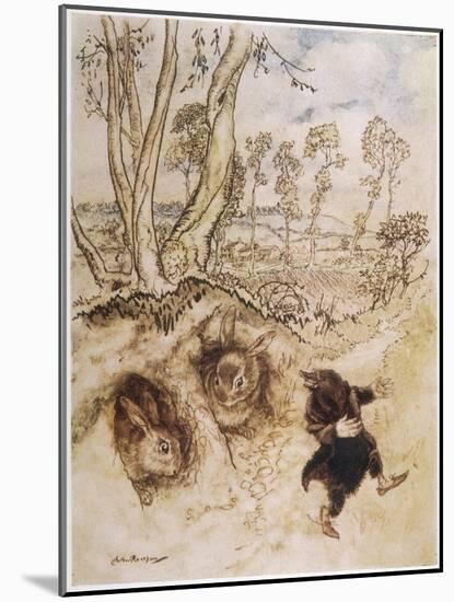 Wind Willows, Onion Sauce-Arthur Rackham-Mounted Art Print