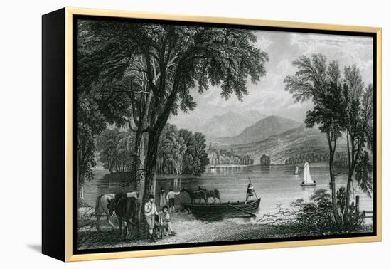 Windermere, Lake District-Thomas Allom-Framed Stretched Canvas