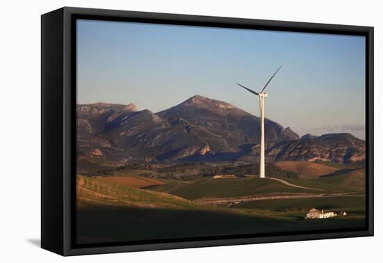 Windfarm Amidst Farmland Near Ardales, Andalucia, Spain-null-Framed Premier Image Canvas