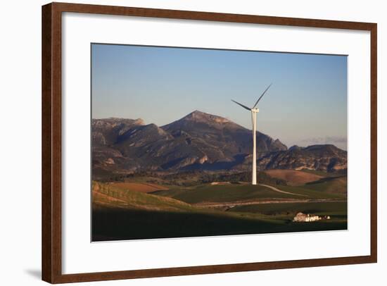 Windfarm Amidst Farmland Near Ardales, Andalucia, Spain-null-Framed Photographic Print