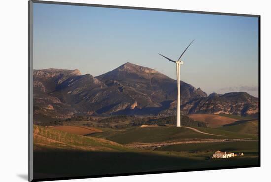 Windfarm Amidst Farmland Near Ardales, Andalucia, Spain-null-Mounted Photographic Print