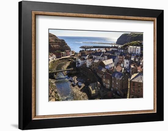 Winding Alleys, Fishing Boats and Sea, Elevated View of Village in Summer-Eleanor Scriven-Framed Photographic Print