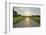 Winding country road at sunrise, Albstadt, Bavaria, Germany-Raimund Linke-Framed Photographic Print