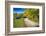 Winding Country Road with a Farm Reading Vermont-George Oze-Framed Photographic Print