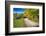 Winding Country Road with a Farm Reading Vermont-George Oze-Framed Photographic Print