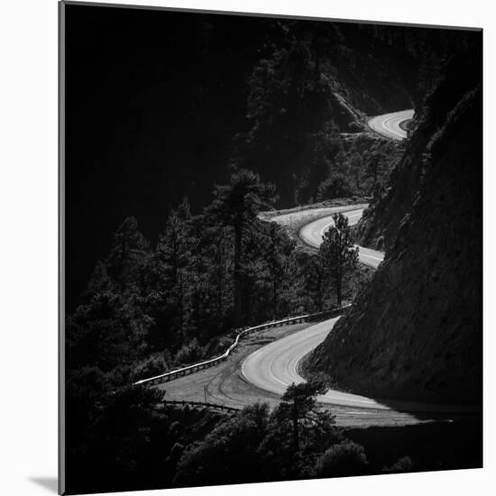 Winding Mountain Road in Black and White-Bryce Eilenberg-Mounted Photographic Print