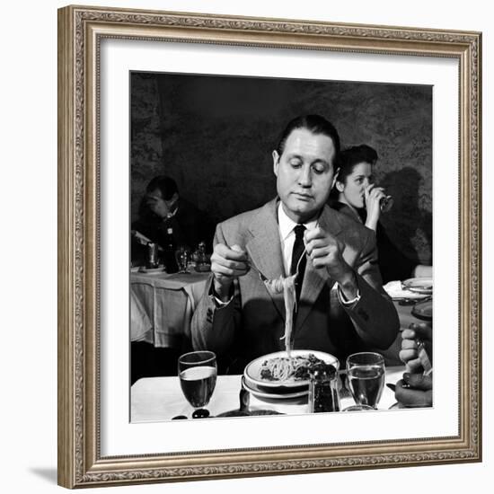 Winding on Fork Propped in Spoon is Most Efficient Way, Needs Nimble Wrist-Eliot Elisofon-Framed Photographic Print