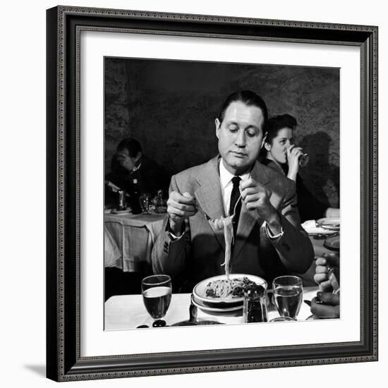 Winding on Fork Propped in Spoon is Most Efficient Way, Needs Nimble Wrist-Eliot Elisofon-Framed Photographic Print