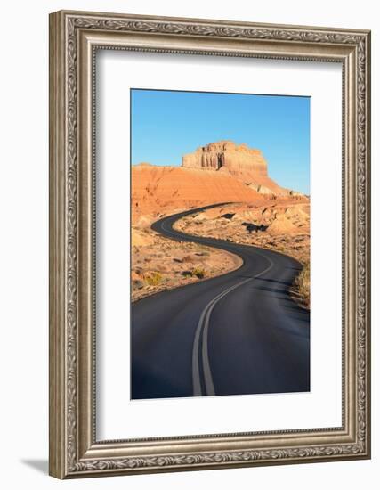 Winding park road in Goblin Valley State Park, Utah-Alan Majchrowicz-Framed Photographic Print