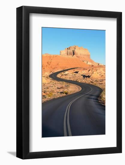 Winding park road in Goblin Valley State Park, Utah-Alan Majchrowicz-Framed Photographic Print