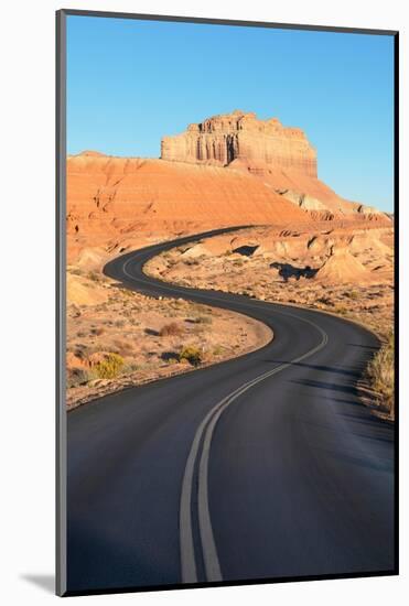 Winding park road in Goblin Valley State Park, Utah-Alan Majchrowicz-Mounted Photographic Print