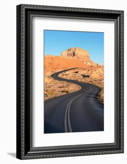 Winding park road in Goblin Valley State Park, Utah-Alan Majchrowicz-Framed Photographic Print