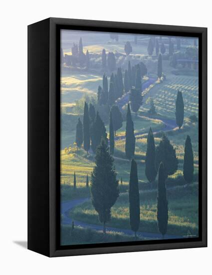 Winding Road, Monticchiello, Tuscany, Italy-Doug Pearson-Framed Premier Image Canvas