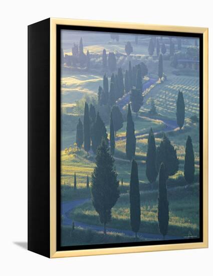 Winding Road, Monticchiello, Tuscany, Italy-Doug Pearson-Framed Premier Image Canvas