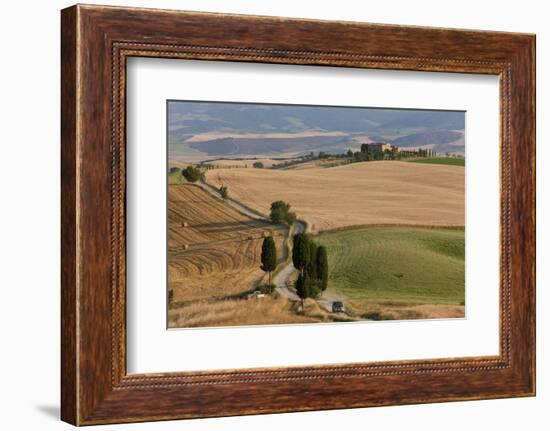 Winding Road, Val d' Orica, Tuscany, Italy-Peter Adams-Framed Photographic Print