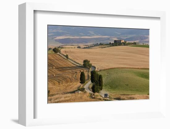 Winding Road, Val d' Orica, Tuscany, Italy-Peter Adams-Framed Photographic Print