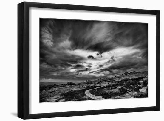 Winding Stone Path Through Moor-Rory Garforth-Framed Photographic Print