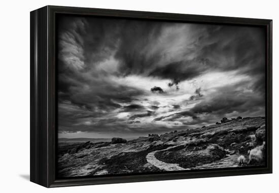 Winding Stone Path Through Moor-Rory Garforth-Framed Premier Image Canvas