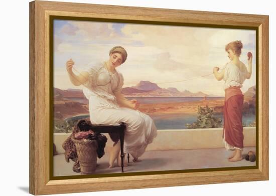 Winding the Skein-Frederick Leighton-Framed Stretched Canvas