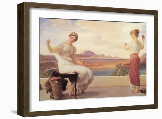 Winding the Skein-Frederick Leighton-Framed Art Print