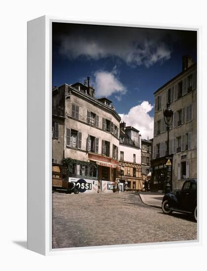 Winding, Uphill Street of the Montmartre Section of Paris-William Vandivert-Framed Premier Image Canvas