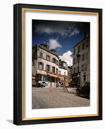 Winding, Uphill Street of the Montmartre Section of Paris-William Vandivert-Framed Photographic Print