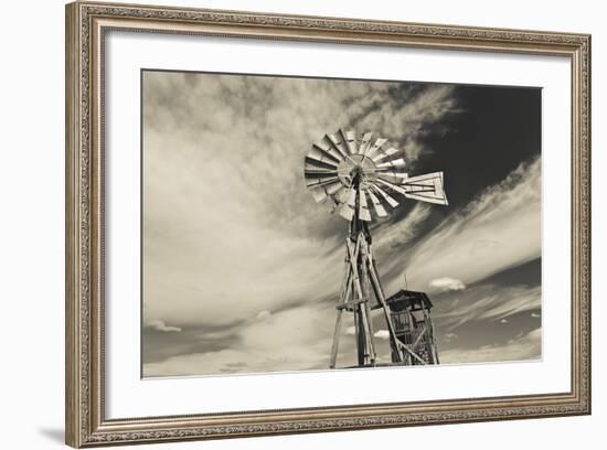 Windmill, 1880 Town, Pioneer Village, Stamford, South Dakota, USA-Walter Bibikow-Framed Photographic Print