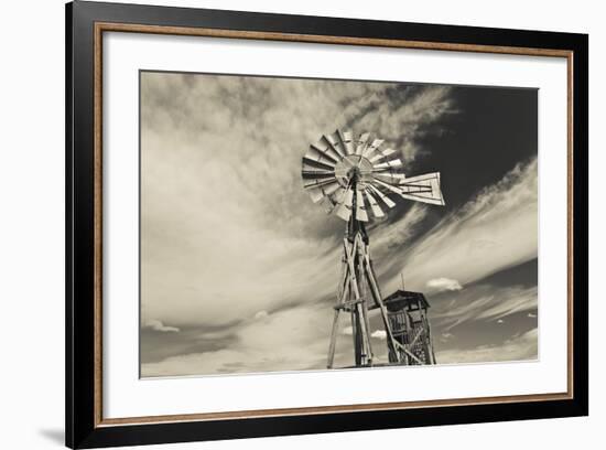 Windmill, 1880 Town, Pioneer Village, Stamford, South Dakota, USA-Walter Bibikow-Framed Photographic Print