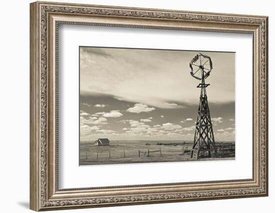 Windmill, 1880 Town, Pioneer Village, Stamford, South Dakota, USA-Walter Bibikow-Framed Photographic Print