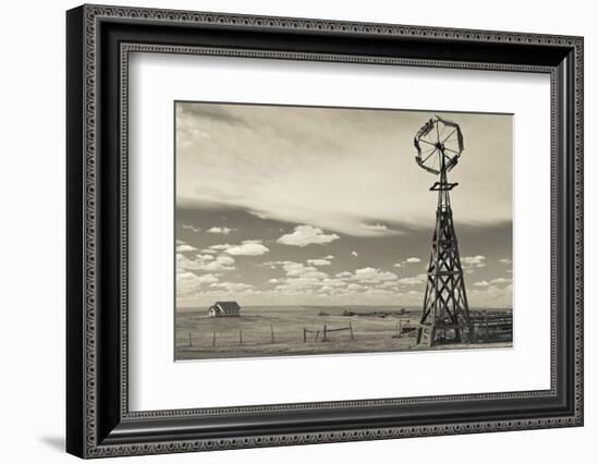 Windmill, 1880 Town, Pioneer Village, Stamford, South Dakota, USA-Walter Bibikow-Framed Photographic Print