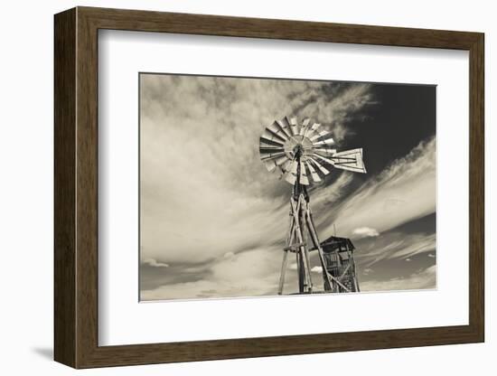 Windmill, 1880 Town, Pioneer Village, Stamford, South Dakota, USA-Walter Bibikow-Framed Photographic Print