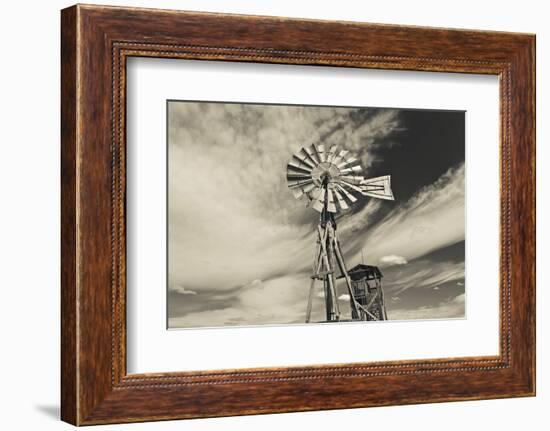 Windmill, 1880 Town, Pioneer Village, Stamford, South Dakota, USA-Walter Bibikow-Framed Photographic Print