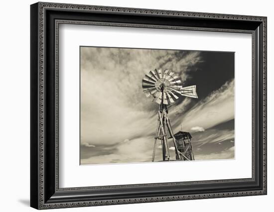 Windmill, 1880 Town, Pioneer Village, Stamford, South Dakota, USA-Walter Bibikow-Framed Photographic Print