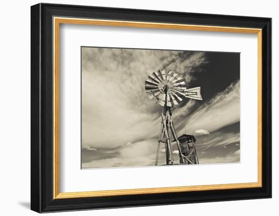 Windmill, 1880 Town, Pioneer Village, Stamford, South Dakota, USA-Walter Bibikow-Framed Photographic Print