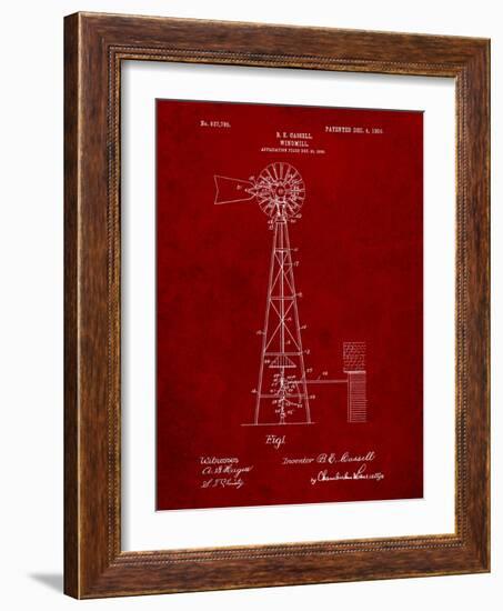 Windmill 1906 Patent-Cole Borders-Framed Art Print