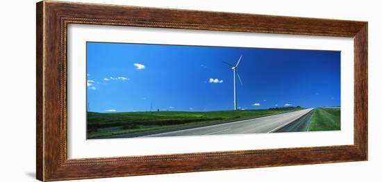 Windmill along US Route 83, North Dakota, USA-null-Framed Photographic Print